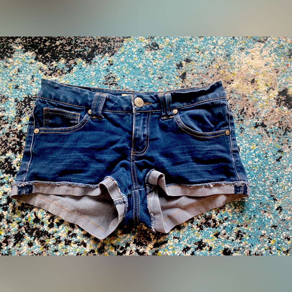 Distressed Denim Cutoff Shorts